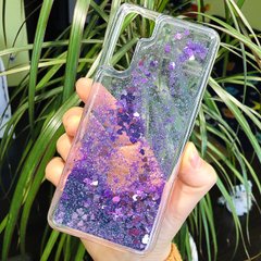 Чехол Glitter для OPPO Reno 3 бампер жидкий блеск Фиолетовый