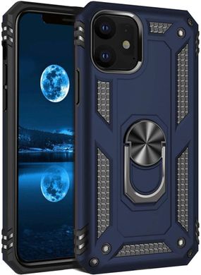 Чехол Shield для Iphone 11 бампер противоударный с кольцом Dark-Blue