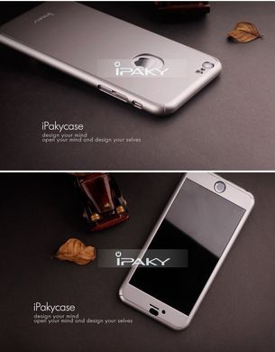 Чохол Ipaky для Iphone 6 Plus / 6s Plus бампер + скло 100% оригінальний gray 360 з вирізом