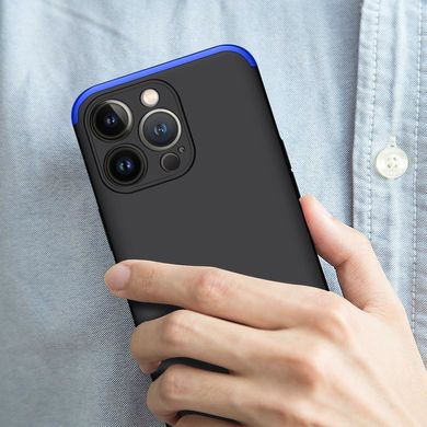 Чехол GKK 360 для Iphone 13 Pro Max Бампер противоударный Black-Blue