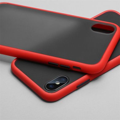 Чехол Matteframe для Iphone X бампер матовый противоударный Avenger Красный