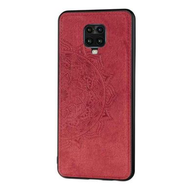 Чехол Embossed для Xiaomi Redmi Note 9 Pro бампер накладка красный
