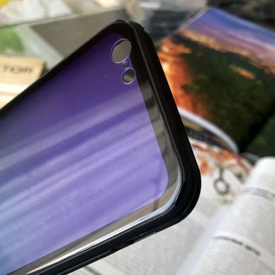 Чехол Amber-Glass для Iphone 6 Plus / 6s Plus бампер накладка градиент Aquamarine