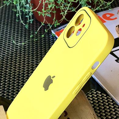 Чохол Color-Glass для Iphone 12 бампер із захистом камер Yellow