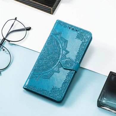 Чехол Vintage для Xiaomi Redmi 12C книжка кожа PU с визитницей голубой