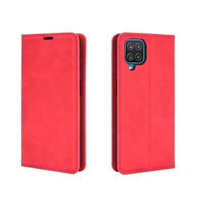 Чехол Taba Retro-Skin для Samsung Galaxy A12 2021 / A12 книжка кожа PU с визитницей красный