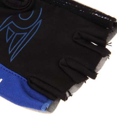 Перчатки велосипедные Robesbon гелевые беспалые вело велоперчатки 7201 Black-Blue XL