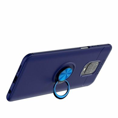 Чехол TPU Ringдля Xiaomi Redmi Note 9 Pro Max бампер с подставкой кольцом Blue