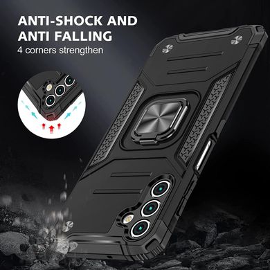 Чехол Protector для Samsung Galaxy A04s / A047 бампер противоударный с подставкой Black