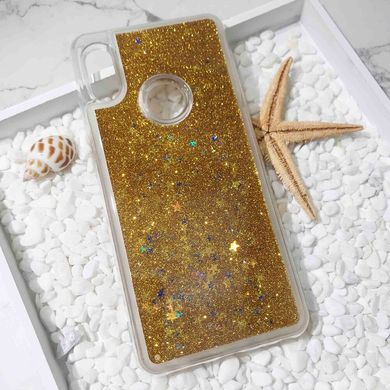 Чехол Glitter для Huawei P Smart Plus Бампер Жидкий блеск Золотой