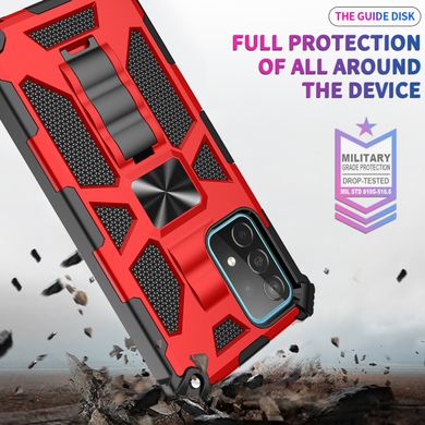 Чехол Shockproof Shield для Samsung Galaxy A32 / A325 бампер противоударный с подставкой Red