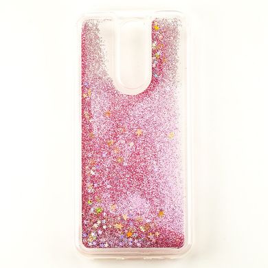 Чохол Glitter для Xiaomi Redmi 8A Бампер Рідкий блиск Зірки Рожевий