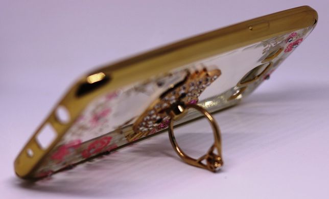 Чохол Luxury для Samsung J5 2015 / J500H / J500 / J500F Бампер з підставкою Kitty Ring Gold