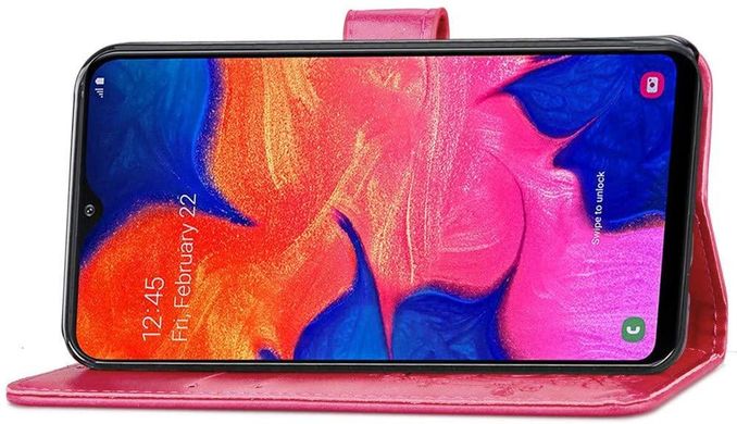 Чохол Clover для Samsung Galaxy M10 2019 / M105F книжка шкіра PU малиновий