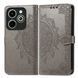Чехол Vintage для Infinix Hot 40i / X6528 книжка кожа PU с визитницей серый