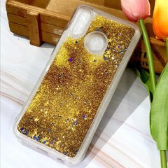 Чехол Glitter для Xiaomi Redmi 7 Бампер Жидкий блеск Золотой