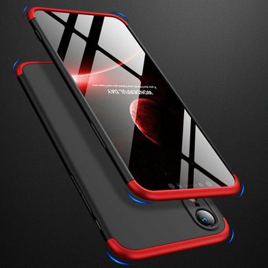 Чехол GKK 360 для Iphone XR Бампер оригинальный с вырезом Black-Red