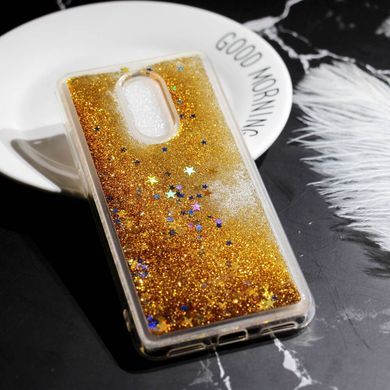 Чехол Glitter для Xiaomi Redmi 5 Plus (5.99") Бампер Жидкий блеск золотый