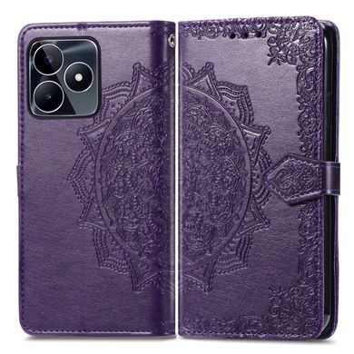 Чехол Vintage&nbsp;для Realme C51 книжка кожа PU с визитницей фиолетовый
