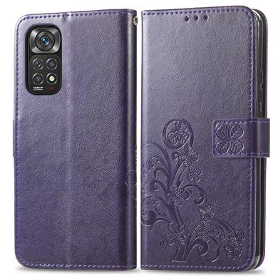 Чехол Clover для Xiaomi Redmi Note 11 / Note 11S книжка кожа PU с визитницей фиолетовый