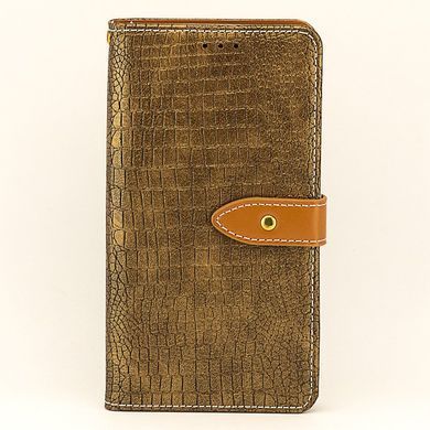 Чехол Croc для Xiaomi Redmi 6A книжка кожа PU золотистый