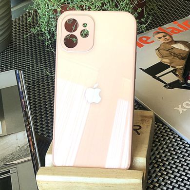 Чехол Color-Glass для Iphone 12 бампер с защитой камер Peach