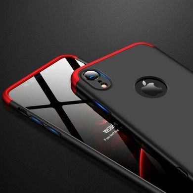 Чохол GKK 360 для Iphone XR Бампер оригінальний з вирізом Black-Red