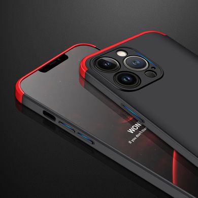 Чехол GKK 360 для Iphone 13 Pro Max Бампер противоударный Black-Red