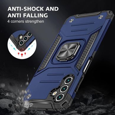 Чехол Protector для Samsung Galaxy A04s / A047 бампер противоударный с подставкой Blue