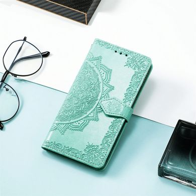 Чехол Vintage для Xiaomi Redmi 12C книжка кожа PU с визитницей бирюзовый