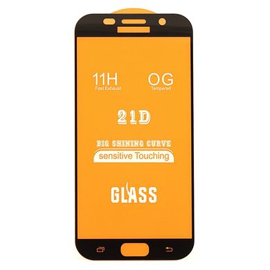 Захисне скло AVG 21D Full Glue для Samsung A7 2017 / A720 повноекранне чорне