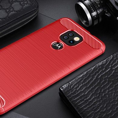 Чехол Carbon для Motorola Moto G9 Play бампер противоударный Red