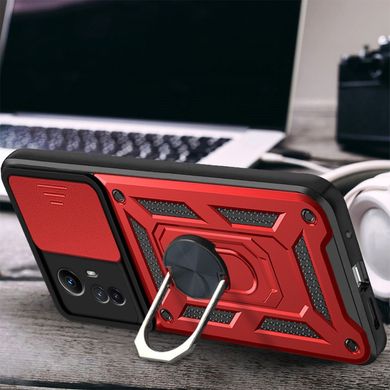 Чехол Hide Shield для Xiaomi Redmi Note 12S бампер противоударный с подставкой Red