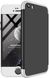 Чехол GKK 360 для Iphone 5 / 5s / SE Бампер противоударный без выреза Black-Silver