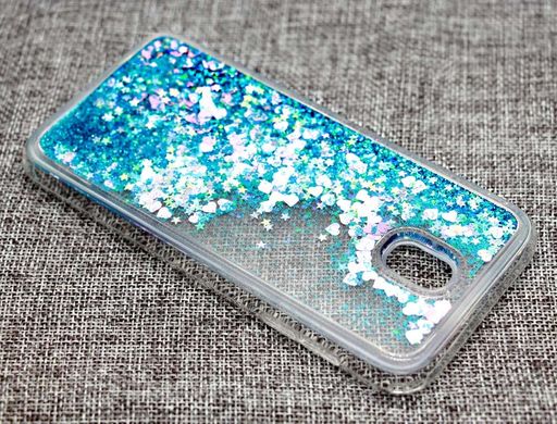 Чохол Glitter для Samsung Galaxy J5 2017 / J530 Бампер Рідкий блиск синій