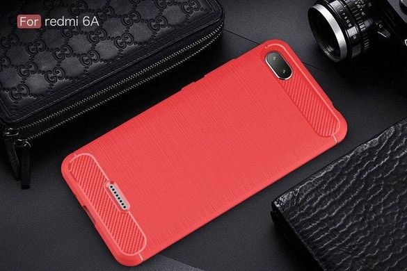Чохол Carbon для Xiaomi Redmi 6A бампер Red
