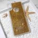 Чехол Glitter для Xiaomi Redmi 7 Бампер Жидкий блеск Золотой
