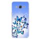Чехол Print для Samsung J3 2016 / J320 / J300 силиконовый бампер Бабочки синие