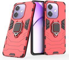 Чехол Iron Ring для OPPO A3X / CPH2641 противоударный бампер с подставкой кольцом Red