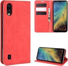 Чехол Taba Retro-Skin для ZTE Blade A7 2020 книжка кожа PU с визитницей красный