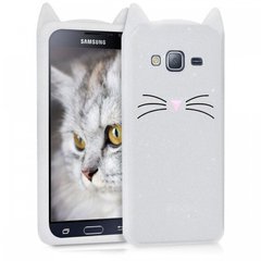 Чохол 3D Toy для Samsung Galaxy J3 2016 / J320 Бампер гумовий Cat White