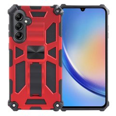 Чохол Shockproof Shield для Samsung Galaxy A35 5G / A356 бампер протиударний з підставкою Red