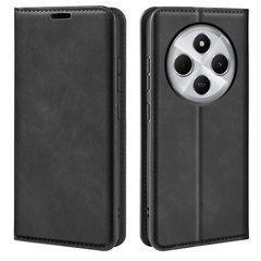 Чехол Taba Retro-Skin для Xiaomi Redmi 14C книжка с визитницей кожа PU черный