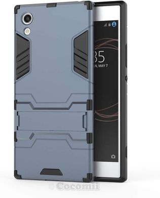 Чехол Iron для Sony Xperia XA1 Plus / G3412 / G3416 / G3421 / G3423 бронированный бампер Броня Dark-Blue