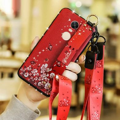 Чехол Lanyard для Xiaomi Redmi 5 бампер бампер с ремешком Red