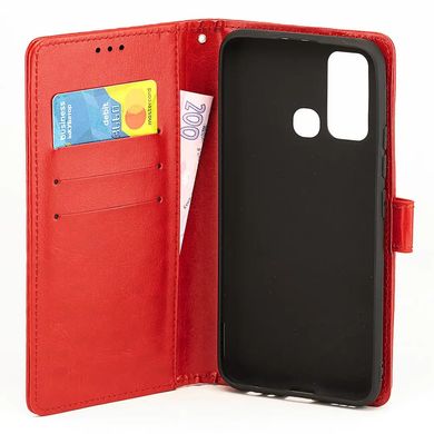 Чехол Idewei для Motorola Moto G60 книжка кожа PU с визитницей красный