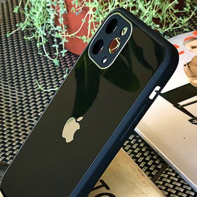 Чохол Color-Glass для Iphone 11 Pro бампер із захистом камер Black