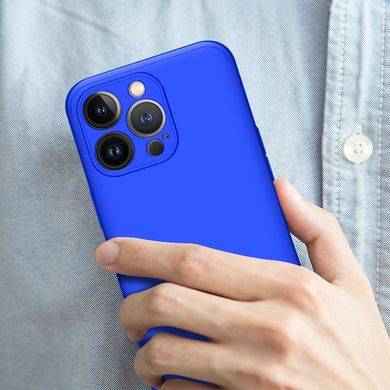 Чехол GKK 360 для Iphone 13 Pro Max Бампер противоударный Blue