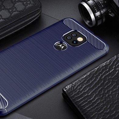 Чехол Carbon для Motorola Moto G9 Play бампер противоударный Blue
