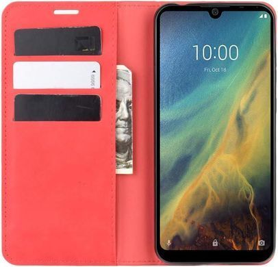 Чехол Taba Retro-Skin для ZTE Blade A7 2020 книжка кожа PU с визитницей красный